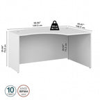 Studio C 60W Right Handed L-Bow Desk Shell by Bush Business Furniture